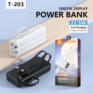 Pin Dự Phòng TAHADA T203 Dung Lượng 20000mAh Sạc Nhanh 22.5w và 20w PD,BH 12T
