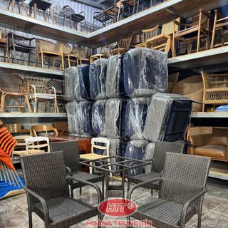 Bàn ghế cafe Nhựa Giả Mây giá rẻ tại Sài Gòn