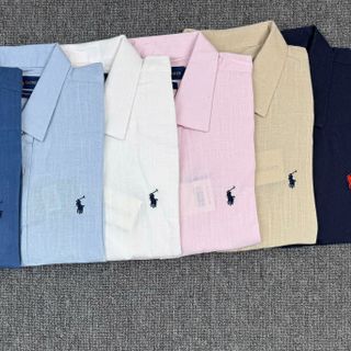 Big size SƠ MI LINEN POLO TAY NGẮN NAM.