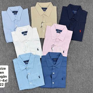 Big size SƠ MI LINEN POLO TAY NGẮN NAM.