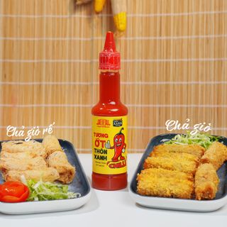 [Tặng nước tương 125ml] Combo 3 Tương ớt Làng Chài Xưa chai 270g ít cay ít mặn ớt trang trại ớt sạch