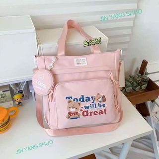 🎒 A5050 - TÚI TOTE ĐI HỌC CỰC HOT, KÈM VÍ XU CUTE SIÊU TIỆN