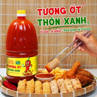 [Tặng ớt rim và nước tương 525ml] Combo 2 gồm Tương ớt Tương cà Làng Chài Xưa 2.2Kg Trang trại sạch