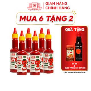 [Tặng Ớt rim và nước tương 125ml] Combo 6 Tương cà Làng Chài Xưa 270g - Trang trại cà chua sạch