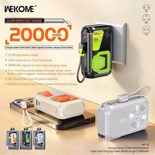 pin dự phòng sạc không dây wekome wp89 10000mah và wp95 20000mah