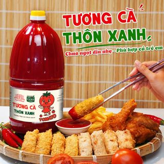 [Tặng Ớt rim và nước tương 525ml] Combo 2 Tương cà Làng Chài Xưa 2.2Kg - Trang trại cà chua sạch