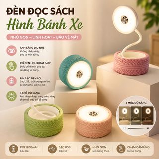 ĐÈN ĐỌC SÁCH HÌNH BÁNH XE