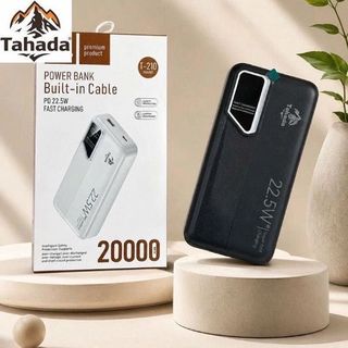 PIN DỰ PHÒNG HÃNG TAHADA T-210 Dung Lượng 20000mAh Sạc Nhanh 22.5w Kèm Dây Sạc Nhanh, Bảo Hành 18T