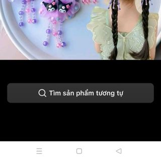 Sét cột tóc 2 dây tua rua cho bé gái