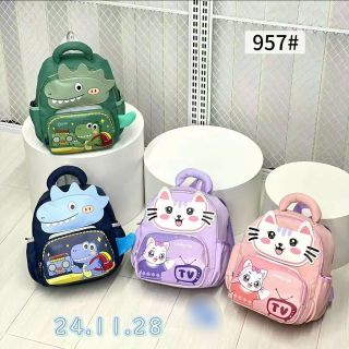🎒 A957 - BALO MẦM NON KHỦNG LONG & MÈO MEOW 3D SIÊU ĐÁNG YÊU