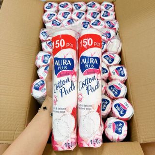 Bông Tẩy Trang Aura Beauty 150 Miếng