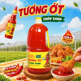 [Tặng Ớt rim & Nước tương 525ml] Combo 2 Tương ớt Làng Chài Xưa 2.2Kg - trang trại ớt sạch