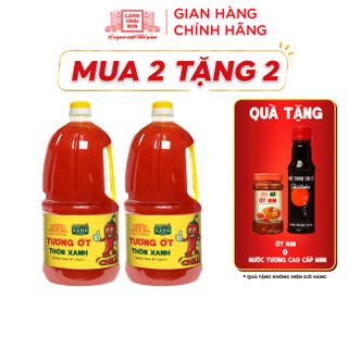 [Tặng Ớt rim & Nước tương 525ml] Combo 2 Tương ớt Làng Chài Xưa 2.2Kg - trang trại ớt sạch