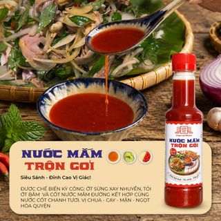 [Chai 320g] Nước Mắm Trộn Gỏi Làng Chài Xưa Pha Sẵn 6 Loại Gia Vị Chấm Thịt Luộc, Cá Chiên