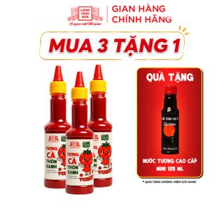 [Tặng 1 nước tương 125ml] Combo 3 Tương cà Làng Chài Xưa 270g - Trang trại cà chua sạch