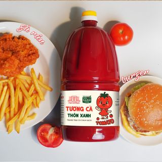 [Tặng Ớt Rim và Nước tương ăn bún] Combo Nước tương Shiitake 525ml và Tương cà 2.2Kg Làng Chài Xưa