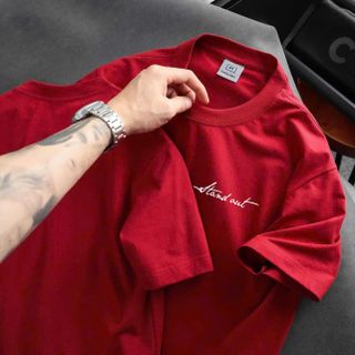 Áo thun nam. Chất thun cotton 4c chính phẩm đàn hồi tốt, mềm mịn,độ bền màu cao.