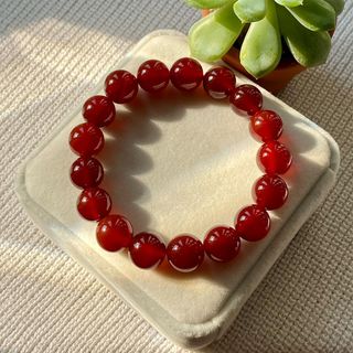 Vòng đá Mã Não Đỏ tự nhiên – Hợp mệnh Hỏa & Thổ | Sỉ từ 5 cái