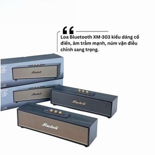 Loa nghe nhạc decor XM-303 Bluetooth mini âm bass trầm hỗ trợ USB TF FM pin trâu thiết kế đẹp