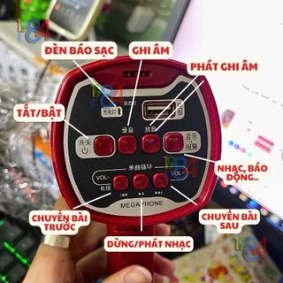 LOA PHÓNG THANH Cầm Tay Ghi Âm 918U Siêu Lớn Kèm 1 Pin