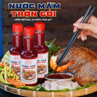 [Combo 3 chai] Nước Mắm Trộn Gỏi Làng Chài Xưa 320g Pha Sẵn 6 Loại Gia Vị Chấm Thịt Luộc, Cá Chiên