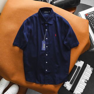 Sơ mi LINEN POLO nam. Chất cải linen mềm - tưng - ko pha.