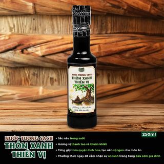 [Combo 3 chai 250ml] Nước tương sạch Thôn Xanh Thiền Vị - Đậu nành nấm ngọt trái thơm Làng Chài Xưa