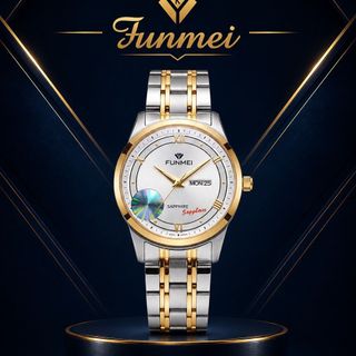 ĐỒNG HỒ NAM CHÍNH HÃNG FUNMEI F2039 DÂY THÉP KÍNH SAPPHIRE FULLBOX TEM