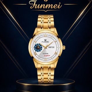 ĐỒNG HỒ NAM CHÍNH HÃNG FUNMEI F2039 DÂY THÉP KÍNH SAPPHIRE FULLBOX TEM