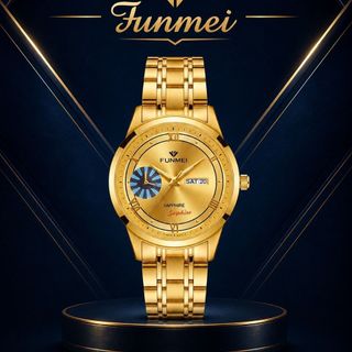 ĐỒNG HỒ NAM CHÍNH HÃNG FUNMEI F2039 DÂY THÉP KÍNH SAPPHIRE FULLBOX TEM
