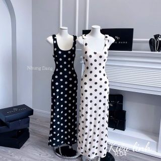 ĐẦM BODY DÁNG DÀI CHẤM BI – TÔN DÁNG CỰC XINH