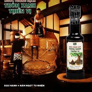 [Combo 2 chai 250ml] Nước tương sạch Thôn Xanh Thiền Vị - Đậu nành nấm ngọt trái thơm Làng Chài Xưa