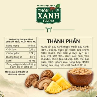 [Combo 2 chai 250ml] Nước tương sạch Thôn Xanh Thiền Vị - Đậu nành nấm ngọt trái thơm Làng Chài Xưa