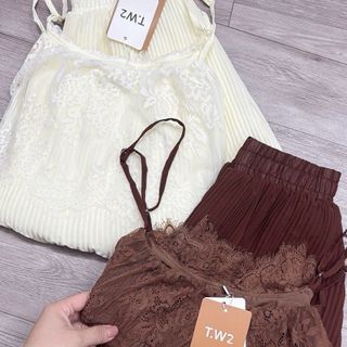 SET VOAN 2 DÂY PHỐI REN – NÀNG THƠ NGỌT NGÀO