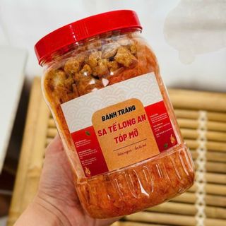 Bánh Tráng Sate Long An Tóp Mỡ Cực Cuốn Full Topping 300g