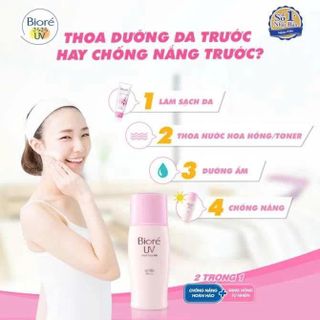 Sữa Chống Nắng Sáng Hồng Tự Nhiên Biore UV Bright Face Milk SPF 50+/PA++++ 30ml