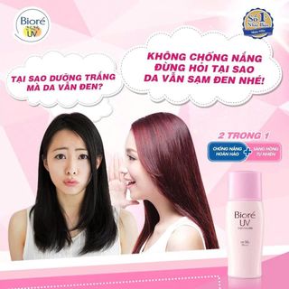 Sữa Chống Nắng Sáng Hồng Tự Nhiên Biore UV Bright Face Milk SPF 50+/PA++++ 30ml