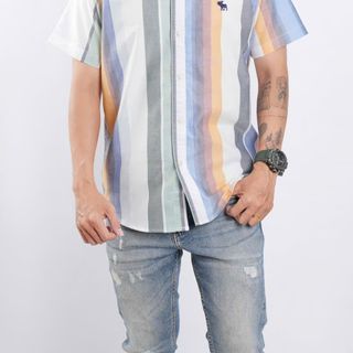 Sơ mi Aber tay ngắn  có cả sọc và màu nam.