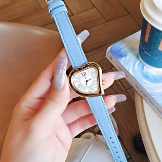 ĐỒNG HỒ NỮ CAO CẤP ISL DÂY DA NHIỀU MÀU MẶT TRÁI TIM VINTAGE KÈM LẮC FULLBOX HÃNG