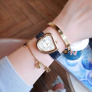 ĐỒNG HỒ NỮ CAO CẤP ISL DÂY DA NHIỀU MÀU MẶT TRÁI TIM VINTAGE KÈM LẮC FULLBOX HÃNG