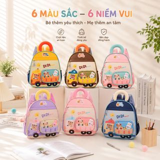 BALO MẦM NON A617 – XE BUS HOẠT HÌNH SIÊU DỄ THƯƠNG