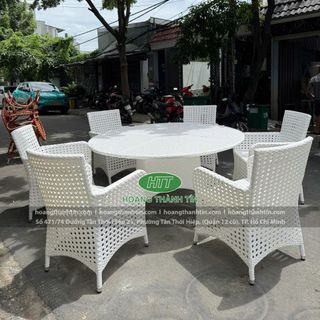 Bàn ghế Nhựa Giả Mây ngoài trời
