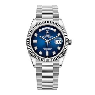 ĐỒNG HỒ NAM CAO CẤP ROLXE DAY DATE MÁY CƠ  MÀU BẠC HAI LỊCH