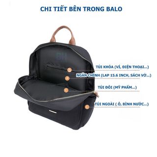 Balo nữ có quai đeo vali, ngăn bí mật, vải Oxford chống nước tuyệt đối-CH138.