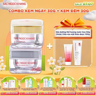 COMBO Kem Dưỡng Trắng Da - Mờ Nám Sạm Ngày & Đêm [Hộp 30g] KÈM QUÀ TẶNG
