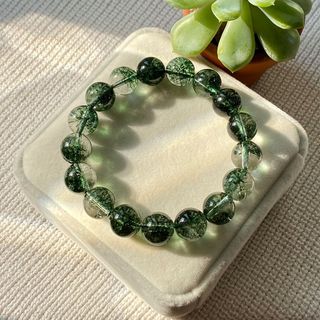 Vòng đá Thạch Anh Ưu Linh Xanh Lá – Hợp mệnh Mộc & Hỏa | Sỉ từ 5 cái