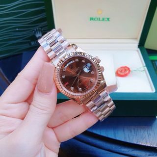 ĐỒNG HỒ CAO CẤP ROLXE DAY DATE CHÔCOLATE MÁY CƠ HAI LỊCH