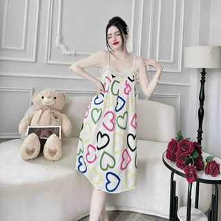 VÁY NGỦ BON 2 DÂY PHỐI REN (6559)