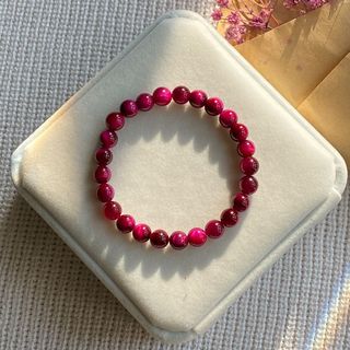 Vòng đá Mắt Hổ Rosy – Hợp mệnh Thổ & Hỏa | Sỉ từ 5 cái