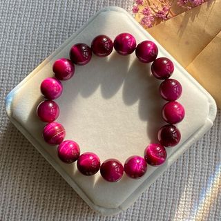 Vòng đá Mắt Hổ Rosy – Hợp mệnh Thổ & Hỏa | Sỉ từ 5 cái